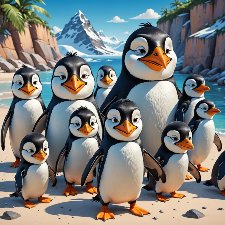 Animații cu Pinguini pentru Copii: Animațiile cu pinguini, precum „Pinguinii din Madagascar”, sunt pline de umor